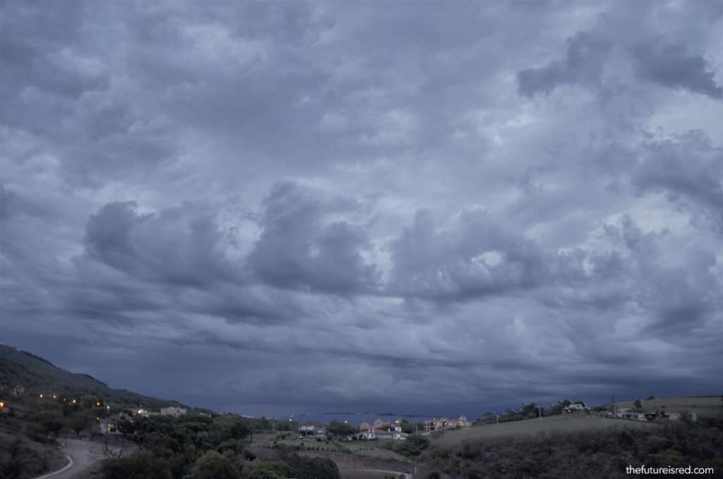 Ominously cloudy sky over Salta, Argentina. December 2013