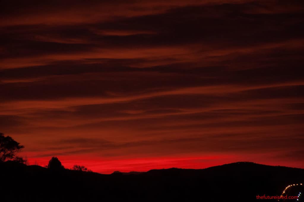 Sunsets in Salta. Crazy red color over the mountains.